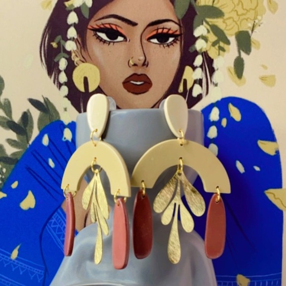 Jewelry - 1 pair of polymer clay earrings jewellery